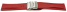 Deployment clasp - Genuine grained leather - Eptide - red