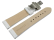 Butterfly - Watch strap - Genuine leather - croco print - white