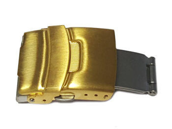 Deployment Clasp - Brushed Stainless Steel - Gold