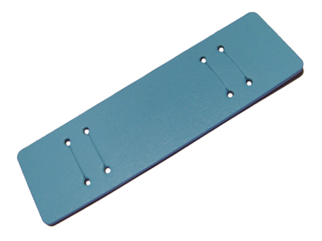 Pad for Watch straps - genuine leather - light blue -...