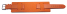 Watch strap - Genuine leather - with Pad (Underlay) - orange