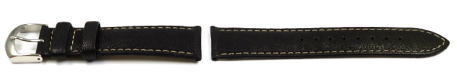 Lotus Watch Strap for 15276 - Leather - Black