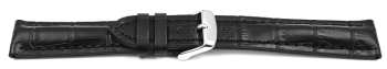 Watch band - strong padded - croco print - black TiT