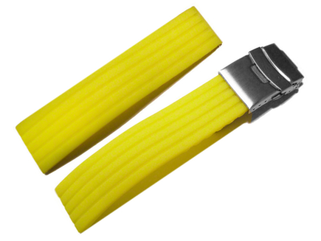 Deployment clasp - Silicone (Rubber) - Stripes -...