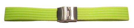 Deployment clasp - Silicone (Rubber) - Stripes - Waterproof - green