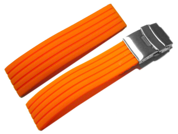 Deployment clasp - Silicone (Rubber) - Stripes -...