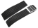 Deployment clasp - Silicone (Rubber) - Stripes - Waterproof - black