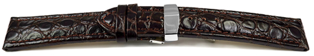 Watch strap - Genuine leather - African - dark brown